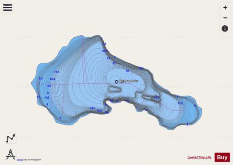 Big Loon Lake depth contour Map - i-Boating App - Streets