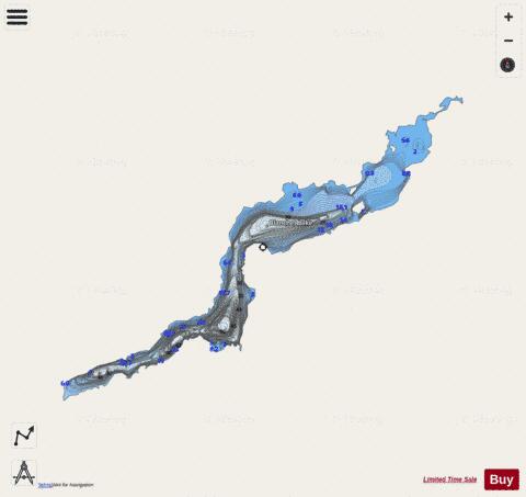 Blanchet Lake depth contour Map - i-Boating App - Streets