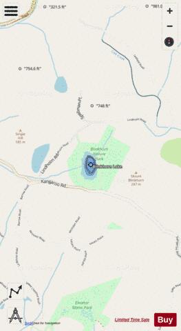 Blinkhorn Lake depth contour Map - i-Boating App - Streets