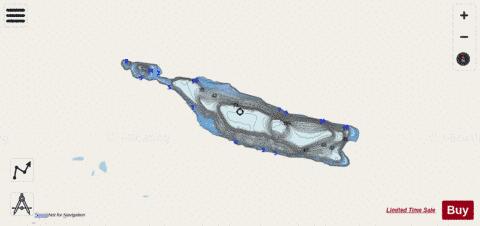 Blue Swan Lake depth contour Map - i-Boating App - Streets