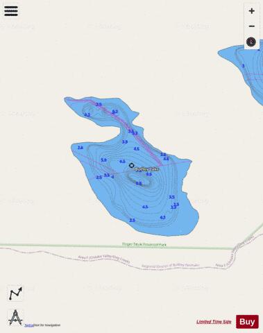 Bodley Lake depth contour Map - i-Boating App - Streets