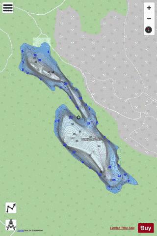 Boot Jack Lake depth contour Map - i-Boating App - Streets