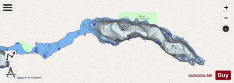 Borel Lake depth contour Map - i-Boating App - Streets