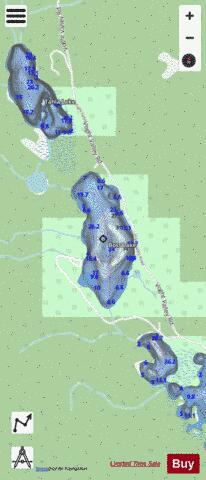 Boss Lake depth contour Map - i-Boating App - Streets