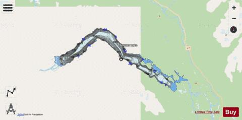 Bowser Lake depth contour Map - i-Boating App - Streets