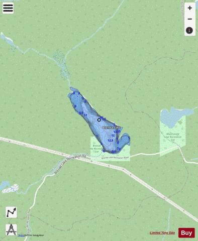 Brenda Lake depth contour Map - i-Boating App - Streets