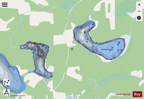 Brule Lake + Crescent Lake depth contour Map - i-Boating App - Streets