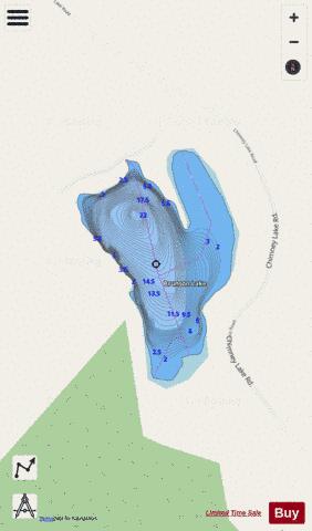 Brunson Lake depth contour Map - i-Boating App - Streets