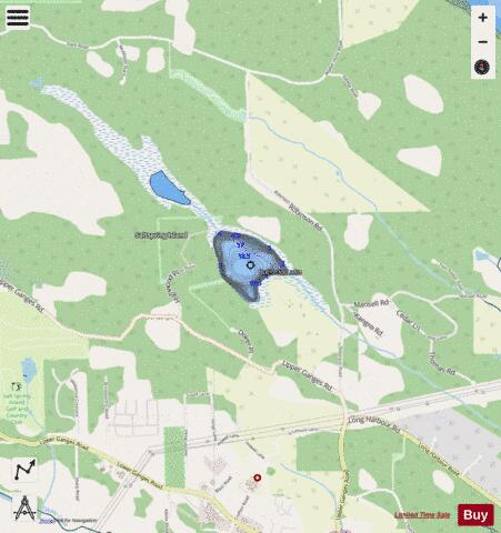 Bullocks Lake depth contour Map - i-Boating App - Streets