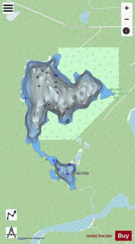 Burden Lake depth contour Map - i-Boating App - Streets