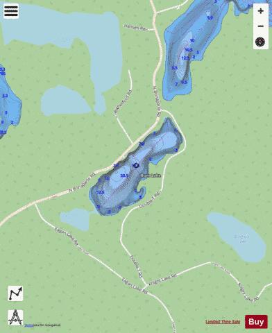 Burn Lake depth contour Map - i-Boating App - Streets