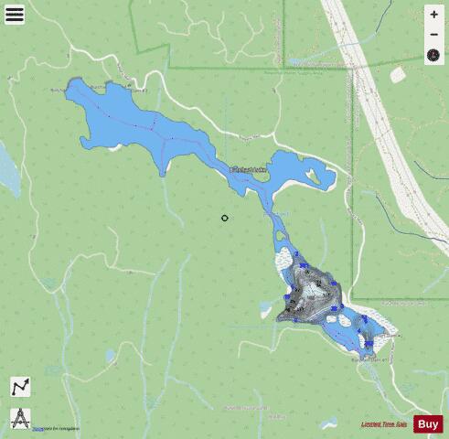 Butchart Lake depth contour Map - i-Boating App - Streets