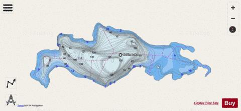 Cabin Lake depth contour Map - i-Boating App - Streets