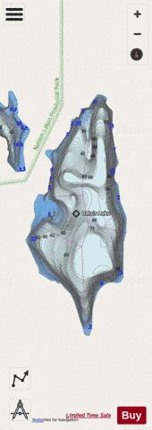 Calais Lake depth contour Map - i-Boating App - Streets