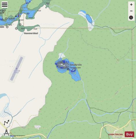 Calamity Lake depth contour Map - i-Boating App - Streets