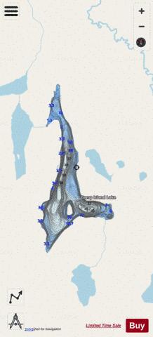 Camp Island Lake depth contour Map - i-Boating App - Streets