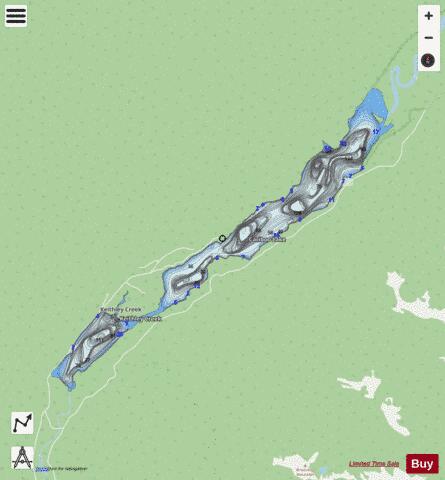 Cariboo Lake depth contour Map - i-Boating App - Streets