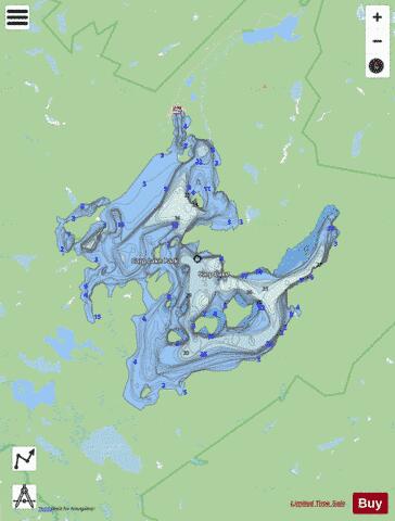 Carp Lake depth contour Map - i-Boating App - Streets