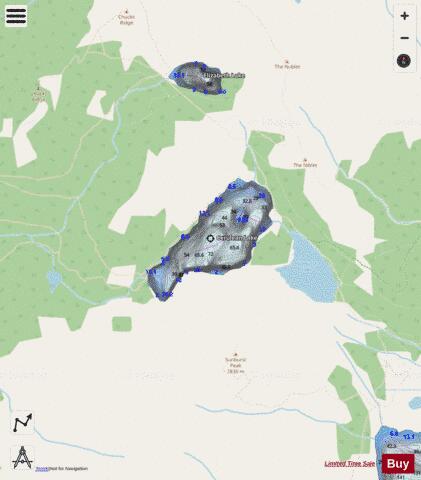 Cerulean Lake depth contour Map - i-Boating App - Streets