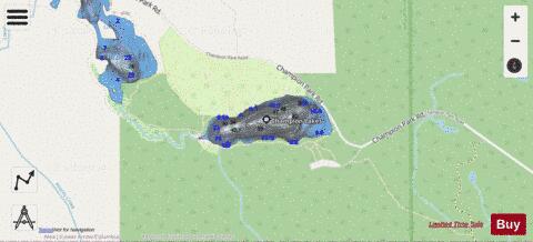 Champion Lake #3 depth contour Map - i-Boating App - Streets