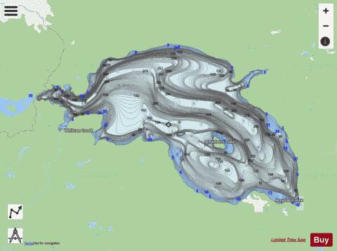 Charlotte Lake depth contour Map - i-Boating App - Streets