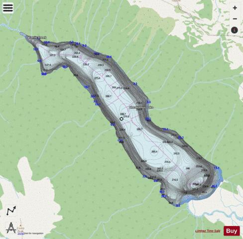 Cheakamus Lake depth contour Map - i-Boating App - Streets