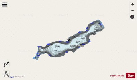 Chesterfield Lake depth contour Map - i-Boating App - Streets
