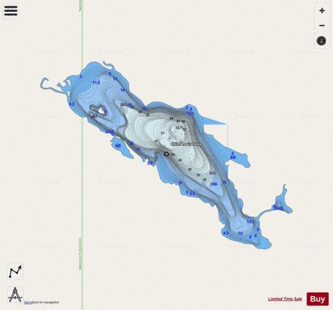 Chief Louis Lake depth contour Map - i-Boating App - Streets