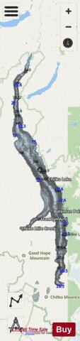 Chilko Lake depth contour Map - i-Boating App - Streets