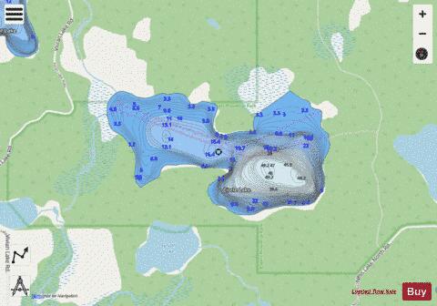 Circle Lake depth contour Map - i-Boating App - Streets
