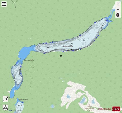Clowhom Lake depth contour Map - i-Boating App - Streets