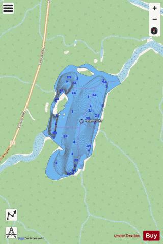 Cotton Lake depth contour Map - i-Boating App - Streets