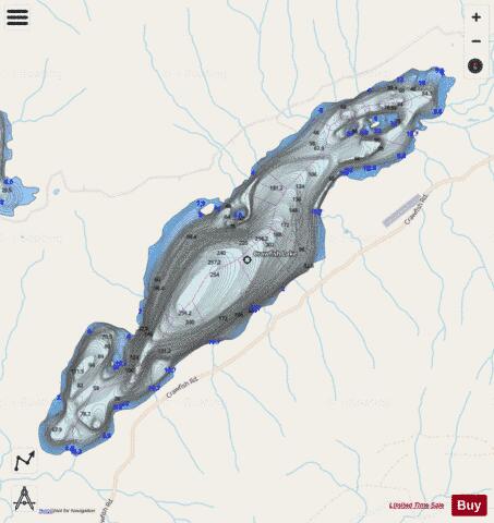 Crawfish Lake depth contour Map - i-Boating App - Streets
