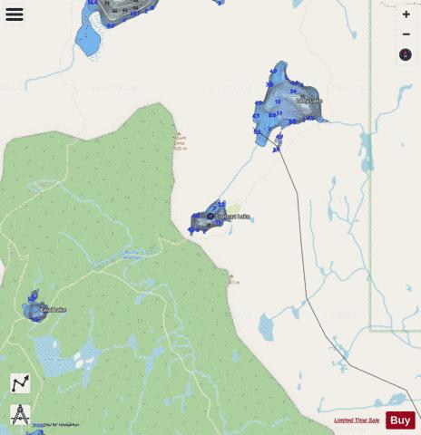 Croteau Lake depth contour Map - i-Boating App - Streets