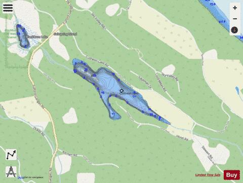Cusheon Lake depth contour Map - i-Boating App - Streets