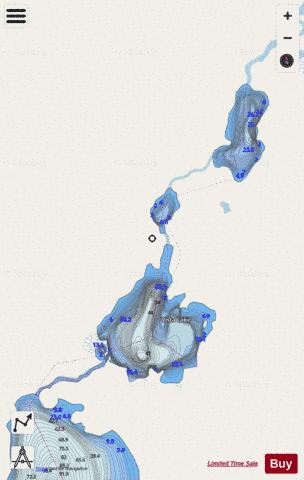 Cutthroat Lake depth contour Map - i-Boating App - Streets