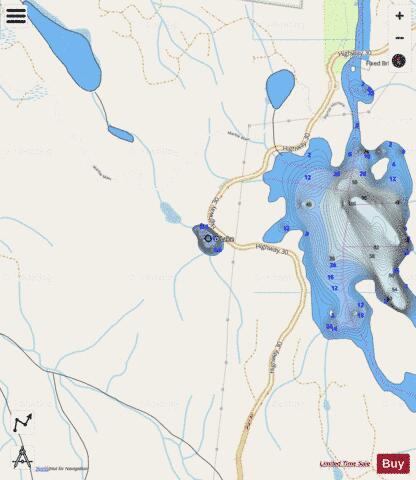 D Lake depth contour Map - i-Boating App - Streets