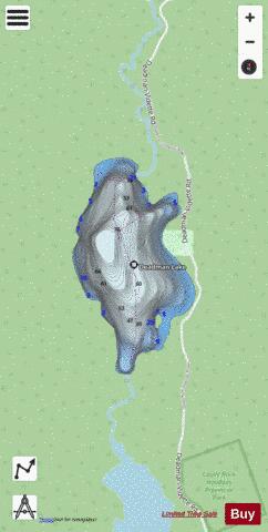 Deadmans Lake depth contour Map - i-Boating App - Streets