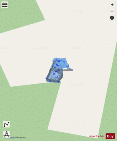 Deepdown Lake depth contour Map - i-Boating App - Streets