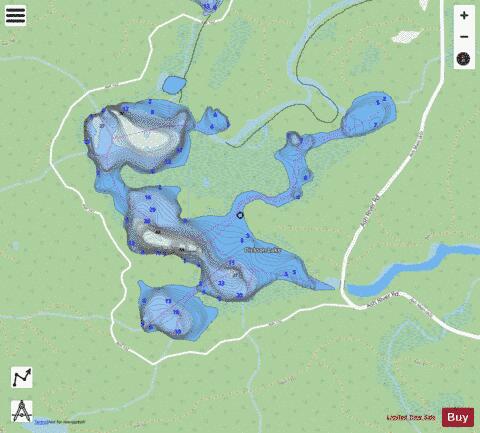 Dickson Lake depth contour Map - i-Boating App - Streets