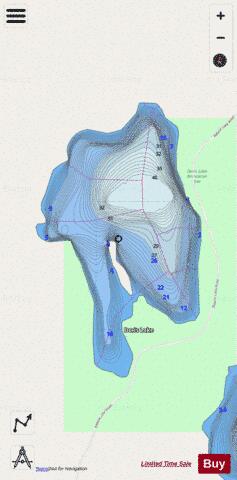 Doris Lake depth contour Map - i-Boating App - Streets
