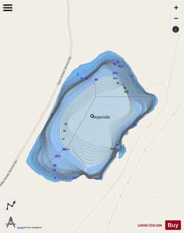 Dragon Lake depth contour Map - i-Boating App - Streets