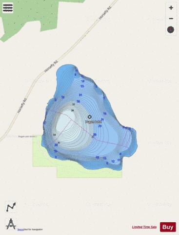 Dugan Lake depth contour Map - i-Boating App - Streets