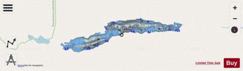 Ed Asp Lake depth contour Map - i-Boating App - Streets