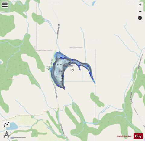 Edith Lake depth contour Map - i-Boating App - Streets