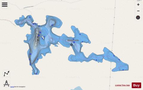 Edmund Lake depth contour Map - i-Boating App - Streets