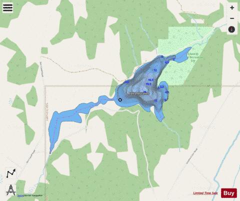 Edwards Lakes depth contour Map - i-Boating App - Streets