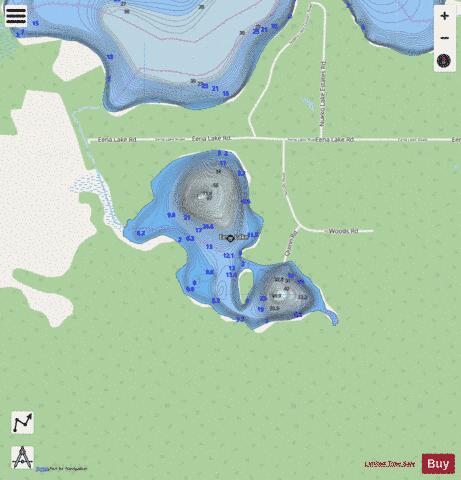 Eena Lake depth contour Map - i-Boating App - Streets