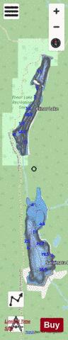 Naramata Lake + Elinor Lake depth contour Map - i-Boating App - Streets