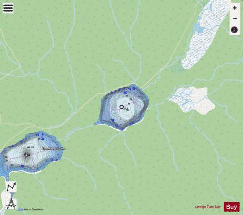 Emerslund Lakes (Upper) depth contour Map - i-Boating App - Streets